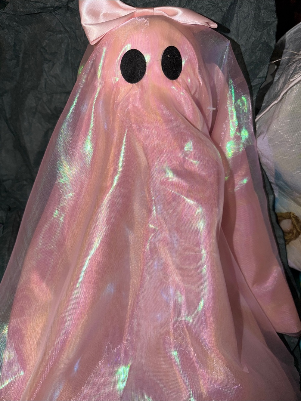 Pink ghost with hair bow
